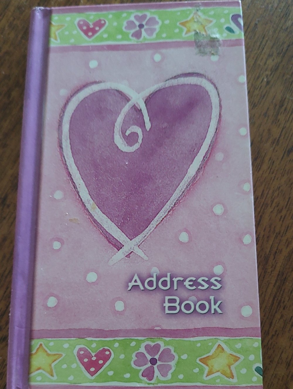 Address Book Notebook - Pink Heart Design